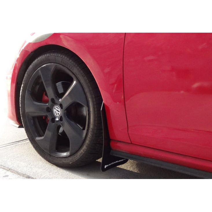 Rally Armor 15-21 MKVII VW Golf/GTI Red UR Mud Flap with White Logo – Durable Polyurethane Vehicle Protection