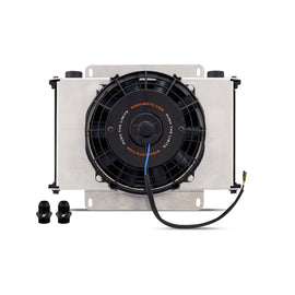 Mishimoto Universal 25-Row Oil Cooler Kit with 8-Inch Slim Fan for Enhanced Vehicle Cooling