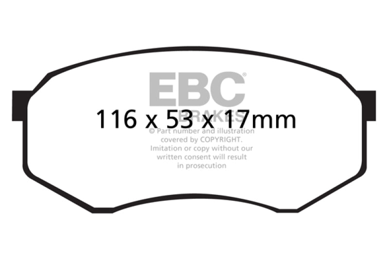 EBC Greenstuff 6000 Series Front Brake Pads for Toyota Tacoma (Part Number: ebcDP61317)