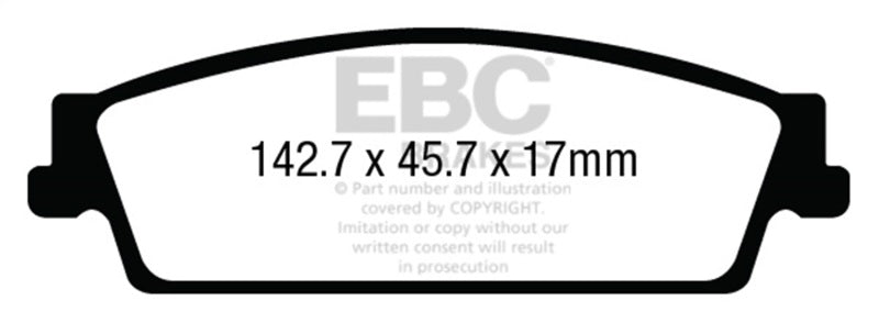 EBC Brakes Extra Duty Rear Brake Pads for GMC Yukon XL and Denali XL * Part # EBCED93022