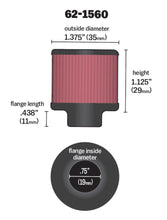 Load image into Gallery viewer, K&amp;N Engineering 62-1560 Clamp-On Crankcase Vent Filter for Classic and Racing Applications