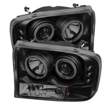 Load image into Gallery viewer, Spyder Ford F-250 Super Duty 1999-2004 Projector V2 CCFL Halo LED Headlights with Black Smoke Finish - Part # PRO-YD-FF25099-1P-G2-CCFL-BSM