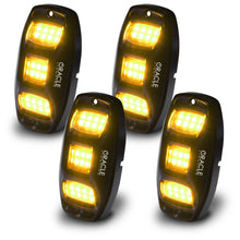 Load image into Gallery viewer, ORACLE Lighting RGB+W Underbody Wheel Well Rock Light Kit – 4 Pieces with Bluetooth &amp; Wireless Remote Control