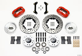 Wilwood Forged Dynalite Front Hub Kit 11 Inch Drilled Red for 1979-1981 GM G Body Vehicles