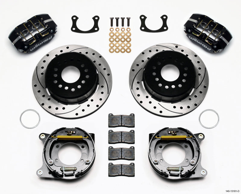 Wilwood Dynapro Lug Mount PowerStop Rear Disc Brake Kit with Parking Brake * Fits Big Ford 2.50in Offset