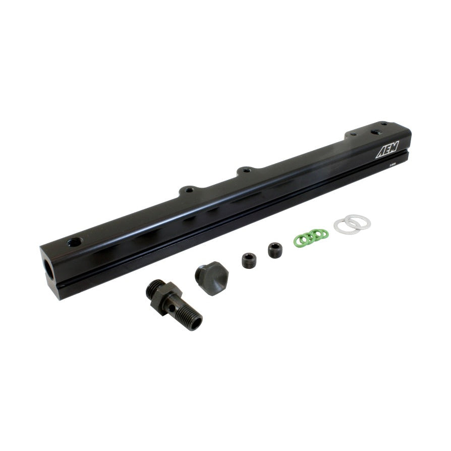 AEM High Volume Fuel Rail for Honda Civic D16Y7 & D16Y8 Engines * Black Anodized Part Number aem25-109BK