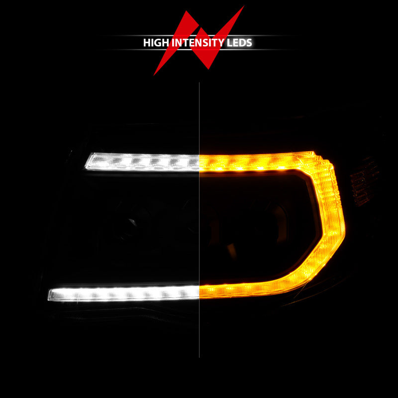 ANZO Full LED Projector Headlights for Toyota Tacoma 2005-2011 – Black with White DRL, Sequential Signal, and Initialization Features