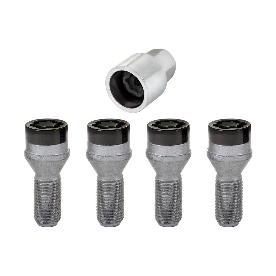McGard Black Cone Seat Wheel Lock Bolt Set M14 x 1.25 for BMW and Mini Cooper