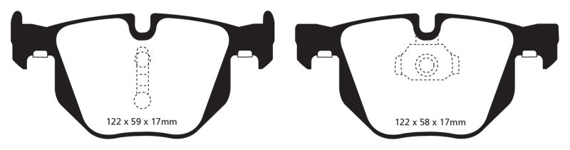 EBC Yellowstuff Rear Brake Pads for BMW X5 2010-2013 * High-Performance Street and Track Use Part Number ebcDP42009R