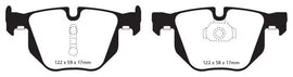 EBC Yellowstuff Rear Brake Pads for BMW X5 2010-2013 * High-Performance Street and Track Use Part Number ebcDP42009R