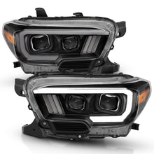 Load image into Gallery viewer, ANZO 2016-2017 Toyota Tacoma Projector Headlights with Plank Style Design, Black Housing and Amber Accents
