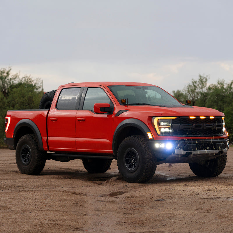 Rigid Industries 2021+ Ford Raptor Triple Fog Lights Kit - SAE PRO, Spot, and Drive Lights Upgrade