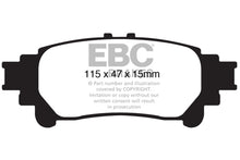 Load image into Gallery viewer, EBC Yellowstuff Rear Brake Pads for 2011-2012 Toyota Sienna | Part No. EBCDP41850R