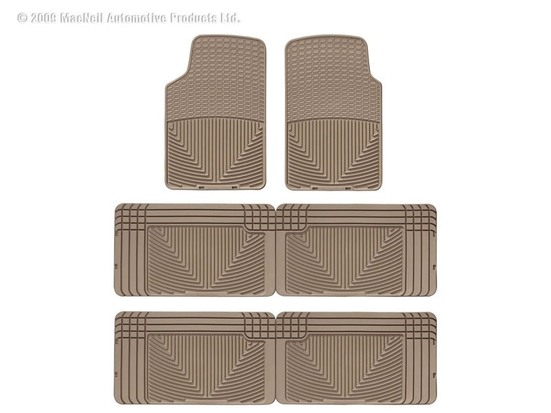 WeatherTech All-Weather Floor Mats for Volkswagen Vanagon - Tan (Part Number: wetW3TN-W25TN-W25TN)