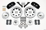 Wilwood Dynapro 6 Front Hub Kit with 12.19-Inch Drilled Rotors for Classic American Muscle and Vintage Cars