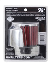 Load image into Gallery viewer, K&amp;N Engineering 62-1516 Chrome Crankcase Vent Filter with Deflector Shield