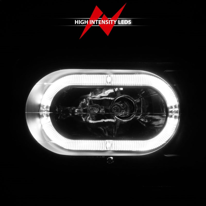 ANZO 88-98 Chevrolet C1500 Crystal Headlight Set with Black Housing and Clear Lens