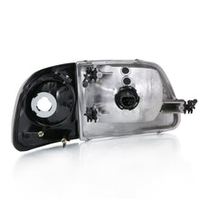 Load image into Gallery viewer, ANZO Crystal Headlights for Ford F-150 1997-2003 with Black Housing and Clear Lenses