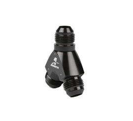 Aeromotive Y-Block Fuel Fitting - AN-08 to 2x AN-08 for High-Performance Fuel Delivery