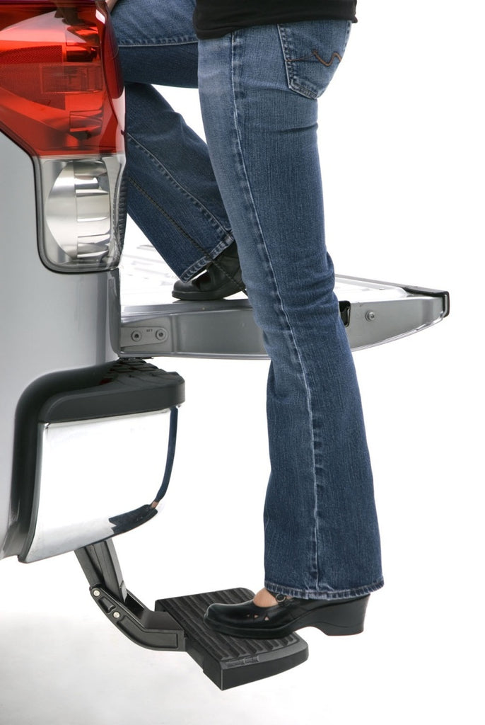 AMP Research BedStep for 2007-2013 Toyota Tundra - Black Retractable Rear Bumper Access Step