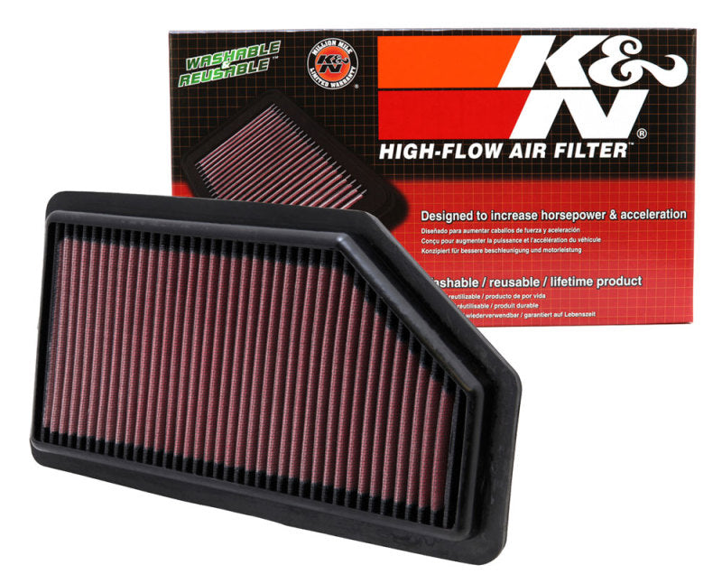 K&N Engineering High-Flow Replacement Air Filter for 2011-2012 Honda Odyssey and 2011-2013 Ford Mustang 3.5L V6