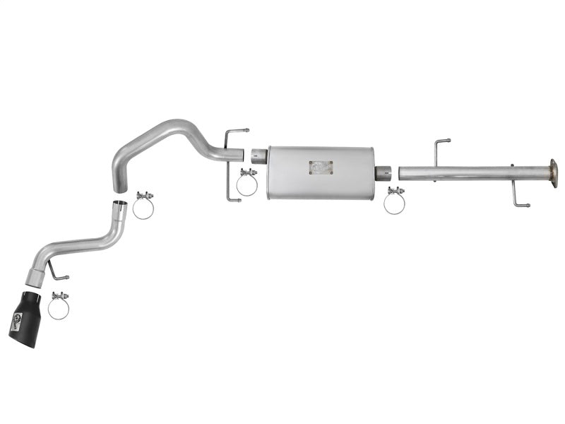 aFe Scorpion 2-1/2 Inch Aluminized Steel Cat-Back Exhaust System with Black Tips for Toyota FJ Cruiser 2007-2017