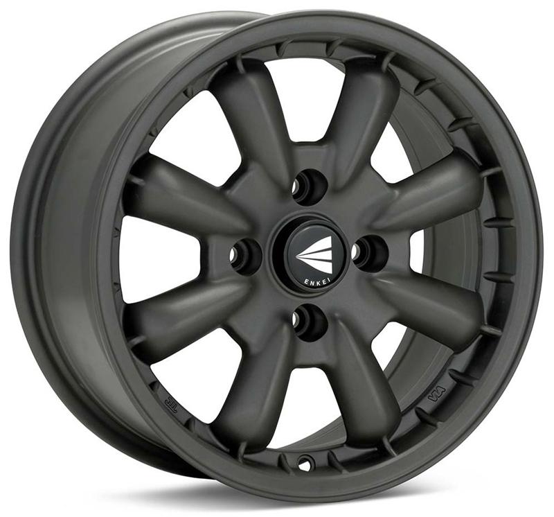 Enkei Compe 16x7 Inch Gunmetal Wheel with 38mm Offset and 4x100 Bolt Pattern - Part Number enk477-670-4938GM
