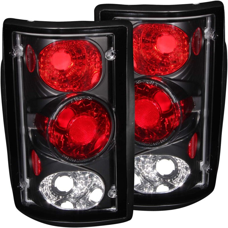 ANZO 2000-2005 Ford Excursion Tail Light Assembly with Clear Lens and Black Housing