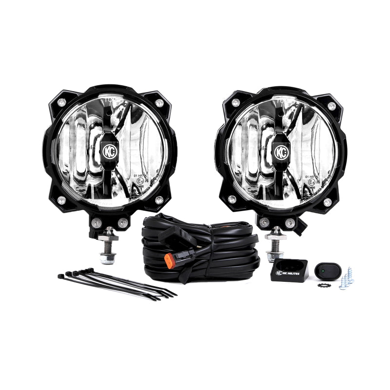 KC HiLiTES 6-inch Pro6 Gravity LED Spot Beam Light System * Single Mount Pair Pack