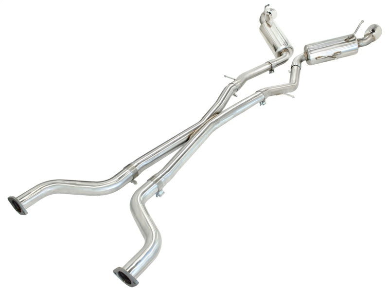 aFe Takeda 2.5-inch Stainless Steel Cat-Back Exhaust System for Nissan 370Z 2009-2013 with Polished Tips