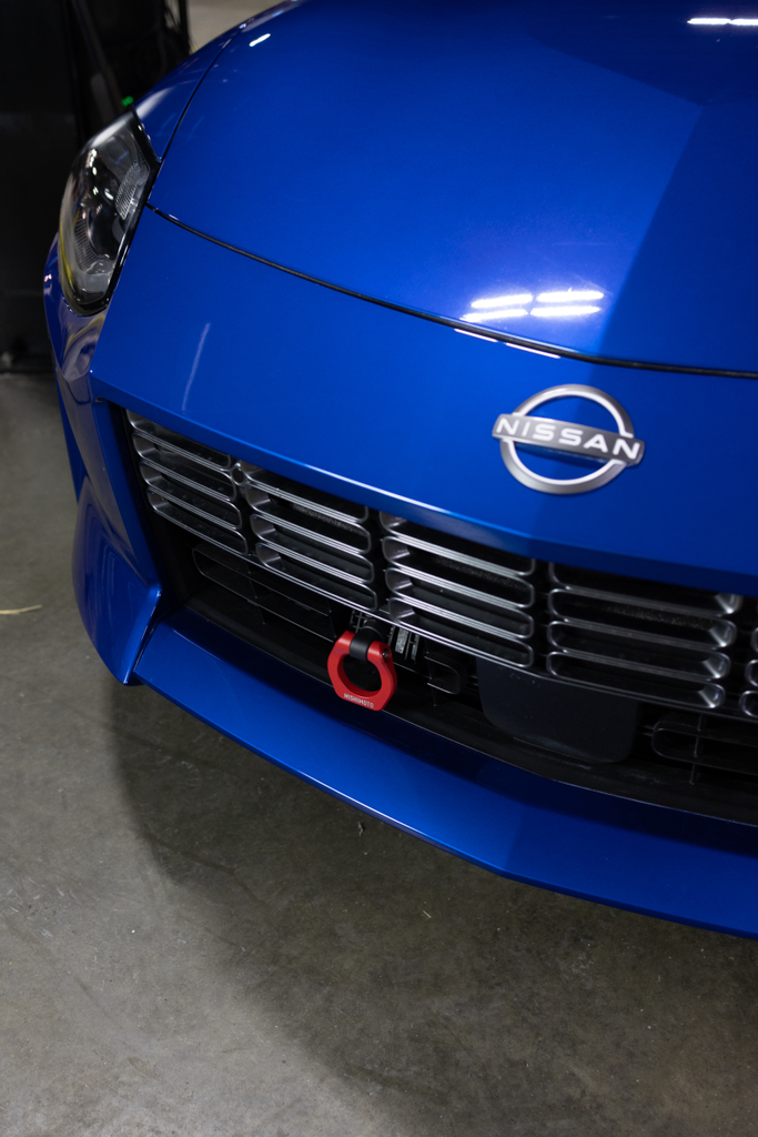 Mishimoto 2023+ Nissan Z Front Tow Hook - Blue | Race-Ready High-Strength Aluminum and Stainless Steel