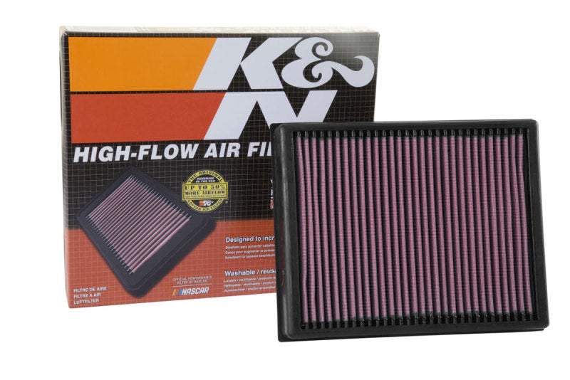 K&N Engineering 33-3086 High-Flow Reusable Air Filter for Ford Ranger 2019-2022