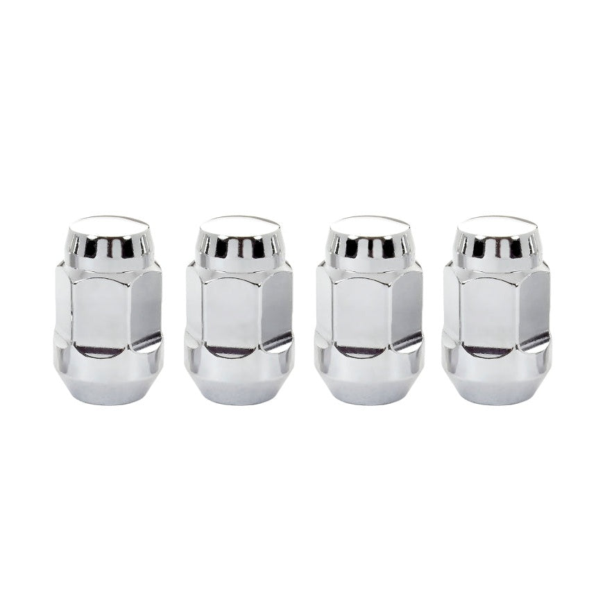 McGard Chrome Bulge Cone Seat Lug Nut Set for Steel and Aluminum Wheels, 1/2-20 Thread, 4 Pieces