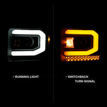 Load image into Gallery viewer, ANZO GMC Sierra 1500 14-15 &amp; 2500HD/3500HD Projector Headlight Set with Plank Style Switchback, Black Finish