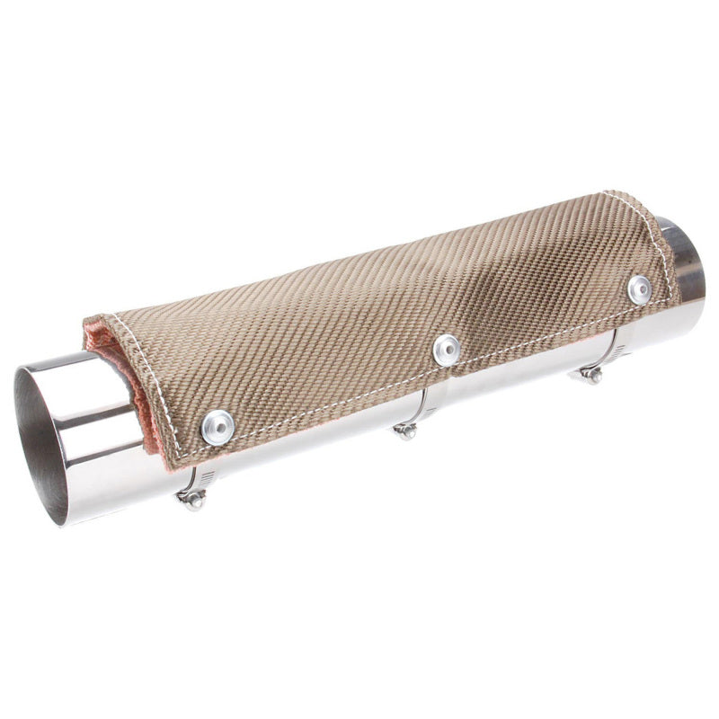 DEI Titanium Pipe Shield with Stainless Steel Clamps – 6x12 Inches for High-Temperature Exhaust Protection