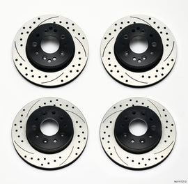 Wilwood Rotor Kit for 1965-1982 Chevrolet Corvette C2/C3 * Front and Rear Drilled 1-Piece Rotors