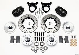 Wilwood Forged Dynalite Front Kit 11-inch Drilled Brake Rotors for 1987-1993 Ford Mustang