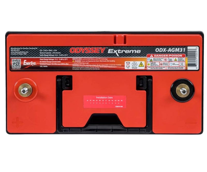 Odyssey Battery Extreme AGM Battery (Part No. odyODX-AGM31) for Automotive and Commercial Vehicles