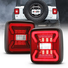 Load image into Gallery viewer, ANZO 18-19 Jeep Wrangler JL LED Taillights - Black Pair by ANZO Part Number anz311295