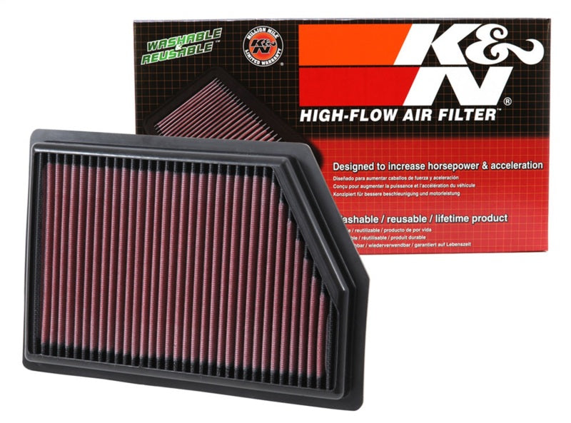 K&N Replacement Panel Air Filter for 2014-2015 Jeep Cherokee & Grand Cherokee 2.4L/3.2L by K&N Engineering Part #knn33-5009