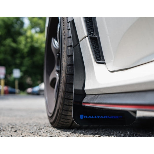Rally Armor 17-22 Honda Civic Type R Black UR Mud Flap with Blue Logo