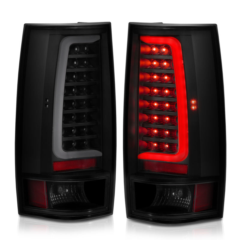 ANZO 2007-2014 Chevy Tahoe LED Tail Light Assembly with Smoke Lens and Black Housing