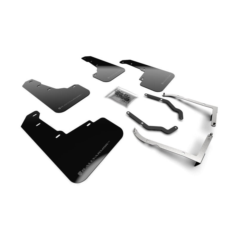 Rally Armor 18-23 Subaru Crosstrek Black UR Mud Flap with Grey Logo