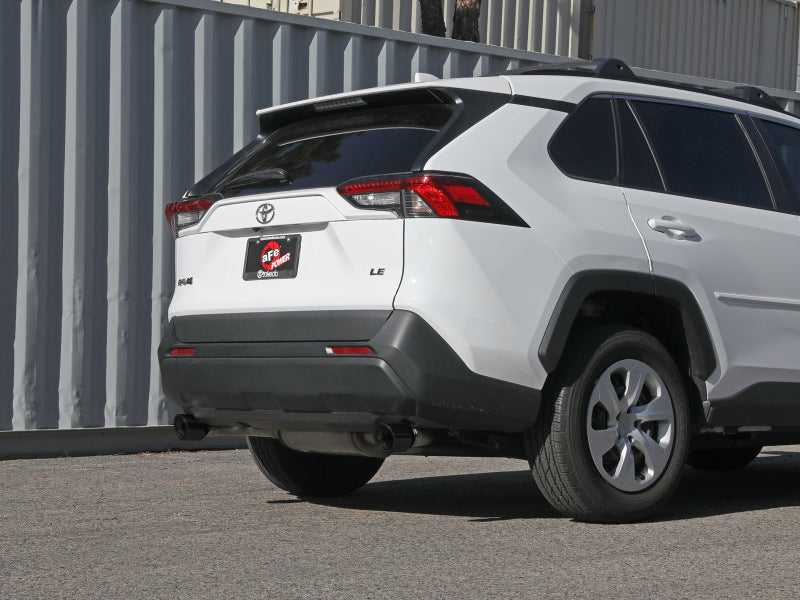 aFe Power Takeda 2-1/4 Inch to 2-1/2 Inch Stainless Steel Cat-Back Exhaust System with Black Tips for Toyota RAV4 2019-2020