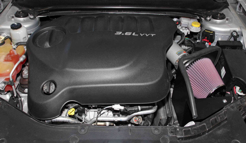 K&N Engineering 69-2546TS Silver Typhoon Cold Air Intake System for 2011-2013 Dodge Avenger 3.6L V6