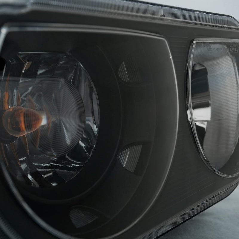 ANZO 2008-2014 Dodge Challenger Crystal Headlights with Black Housing and Clear Lenses