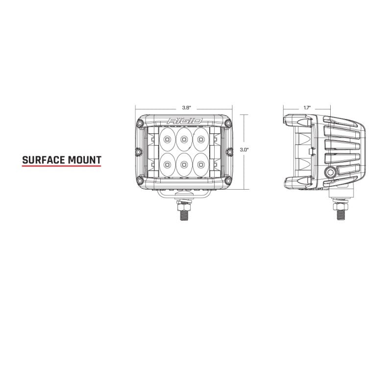 Rigid Industries 2022+ Toyota Tundra A-Pillar Lighting Kit with D-SS Lights and Mounts