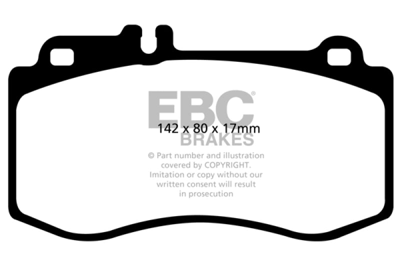 EBC Yellowstuff Front Brake Pads for Mercedes-Benz E-Class 2010-2013 * High-Performance Street and Track Use