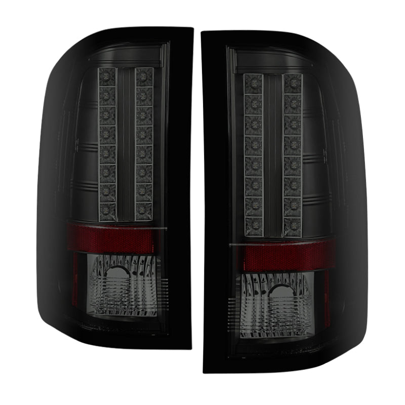 Spyder Chevy Silverado 07-13 LED Tail Lights Black Smoke - Part Number ALT-YD-CS07-LED-BSM