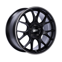 Load image into Gallery viewer, BBS CH-R 18x8.5 Satin Black Polished Wheel with Rim Protector - 5x112 Bolt Pattern, ET38, Part Number BBSCH146BPO